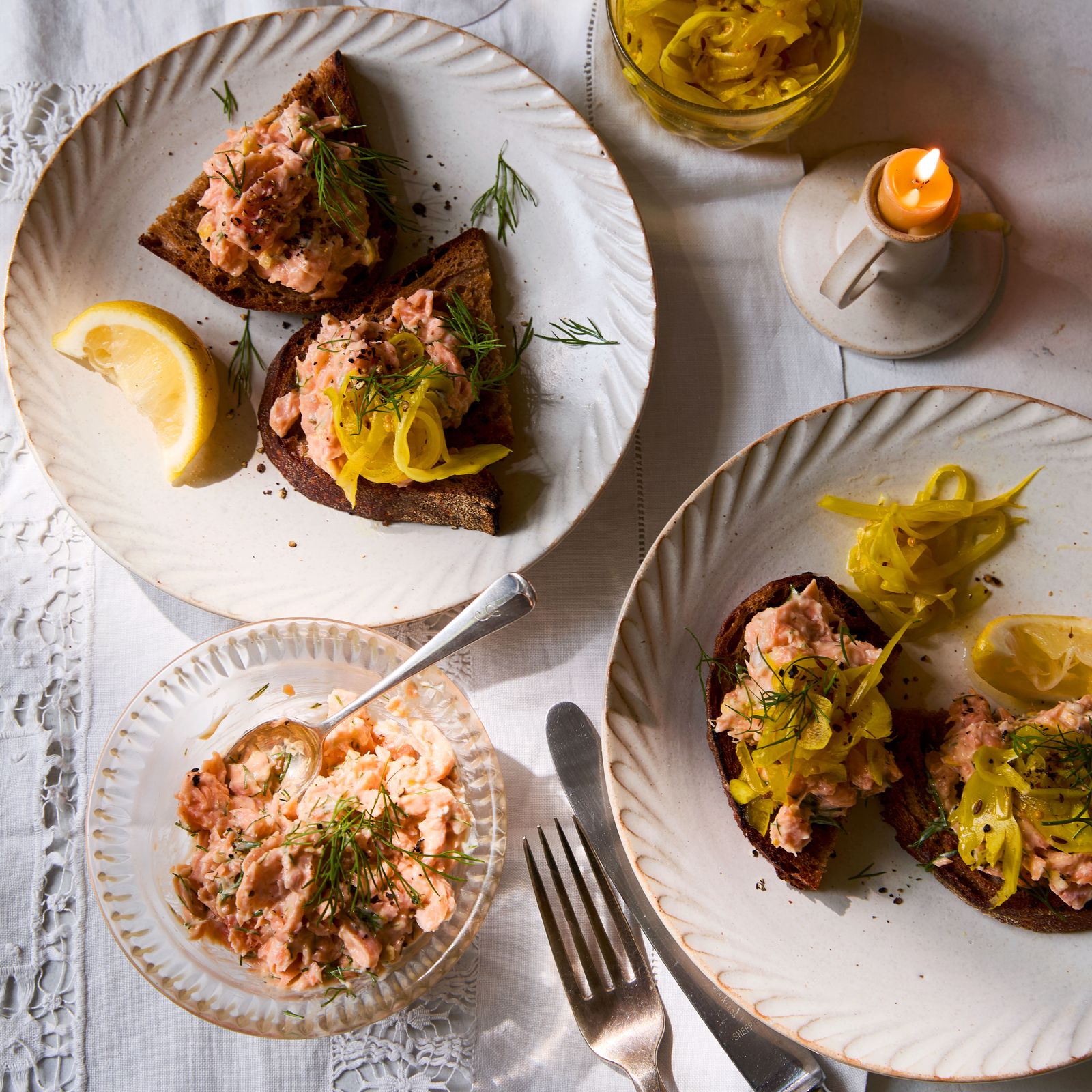 Trout pâté with pickled fennel